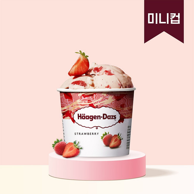 하겐다즈 아이스크림 미니컵_스트로베리, 1개, 100ml
