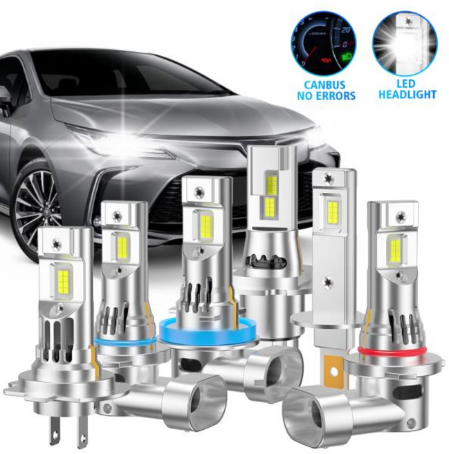 안개등전구 LED CANBUS 전조등 전구 팬 냉각 12000LM H4 9005 HB3 9006 HB4 H11 H7 3570 CSP 칩 내장 드라, 01 6000k white, 01 with fan, 06 H1