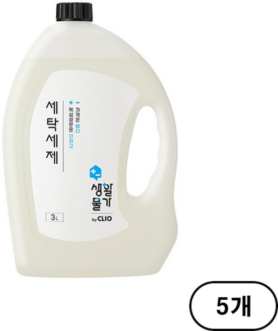 크리오 생활물가 세탁세제 일반드럼겸용, 3L, 5개