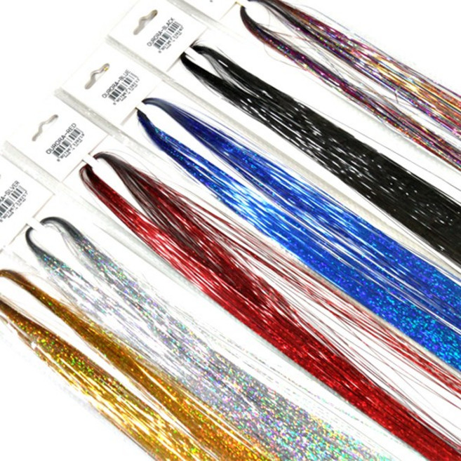 즐낚 오로라 틴셀 빤짝이실 100p, 오로라틴셀(골드), 1개