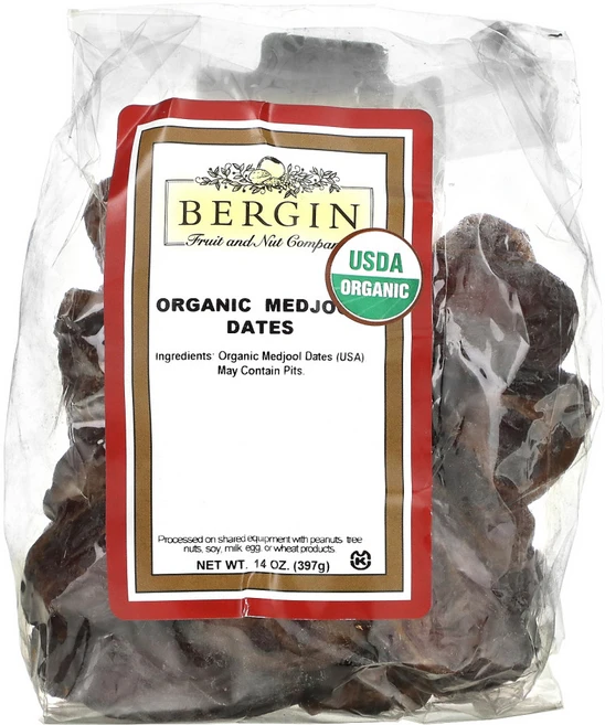 Bergin Fruit and Nut Company 유기농 메드줄 대추야자 397g(14oz) 1팩, 1개 - 쿠팡