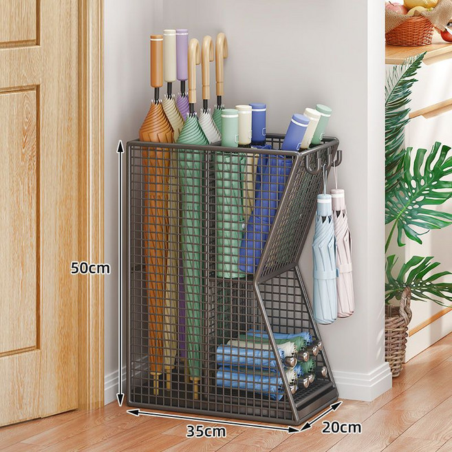 鐵藝瀝水傘架, 黑色, 1個