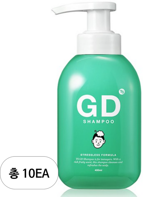 TS 지디 청소년 비듬 샴푸, 400ml, 10개
