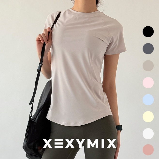 젝시믹스 여성 아이스페더 냉감 반팔 티셔츠 쿨링 여름 운동복