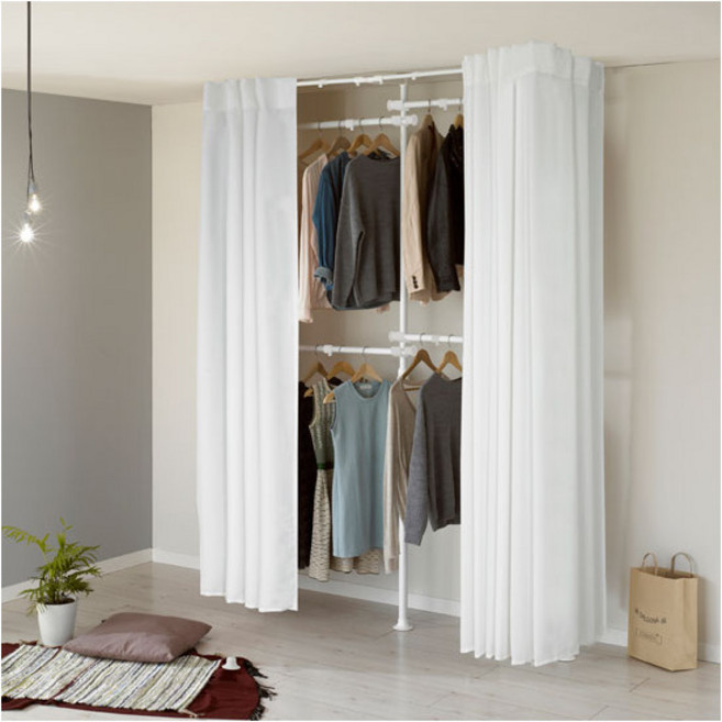 [왕자행거] 왕자 화이트드레스룸3P_크림화이트_863-1, 상세 설명 참조, 상세 설명 참조