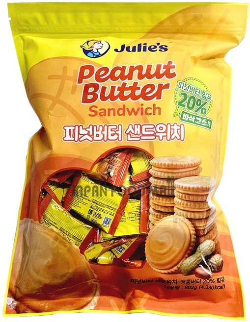 줄리스 피넛버터 샌드위치 크래커, 802g, 1개