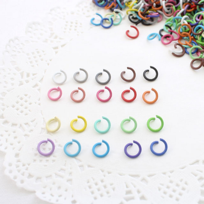 8mm 칼라오링 / 컬러오링 20color, 핑크, 10개