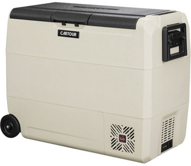 카투어 ET60 차량 가정용 냉장고 LG 콤프 버전, 60L, 크림