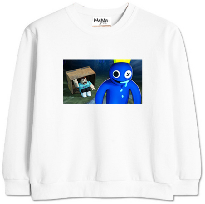 [나노핏 키즈] 특기모 화이트 레인보우프렌즈 파랑이 박스