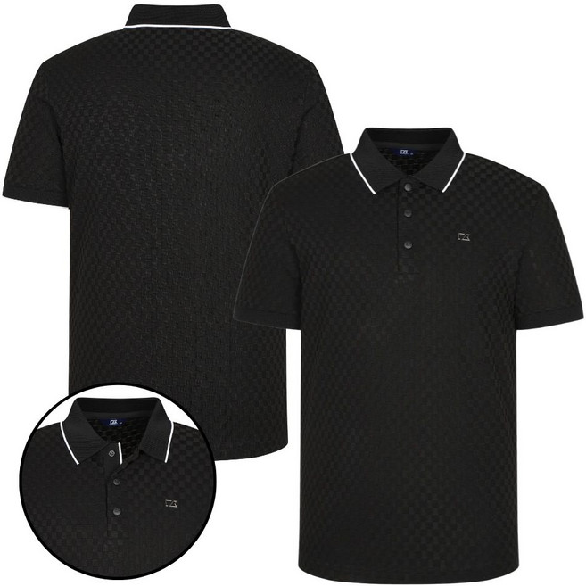 커터앤벅 남성 인트레치아토 패턴 골프 반팔 카라티 CBMTS52904