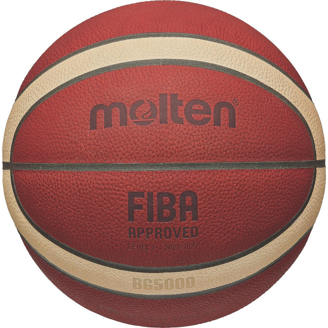 Molten BG-시리즈 가죽 농구 FIBA 승인 - BG5000 사이즈 7 투톤 (B7G5000) 147557, 2-tone