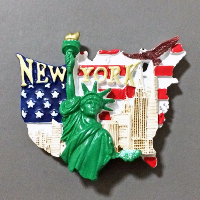 맛있는굿즈 호주 미국 하와이 뉴욕 괌 사이판 뉴질랜드 냉장고자석 마그넷 마그네틱 기념품, C미국02.뉴욕