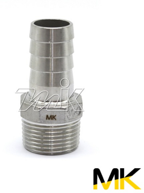 스텐호스니플 외산형 SUS316 MK 스텐나사 배관부속 자재 배관자재 수도배관자재 (19178), 1개