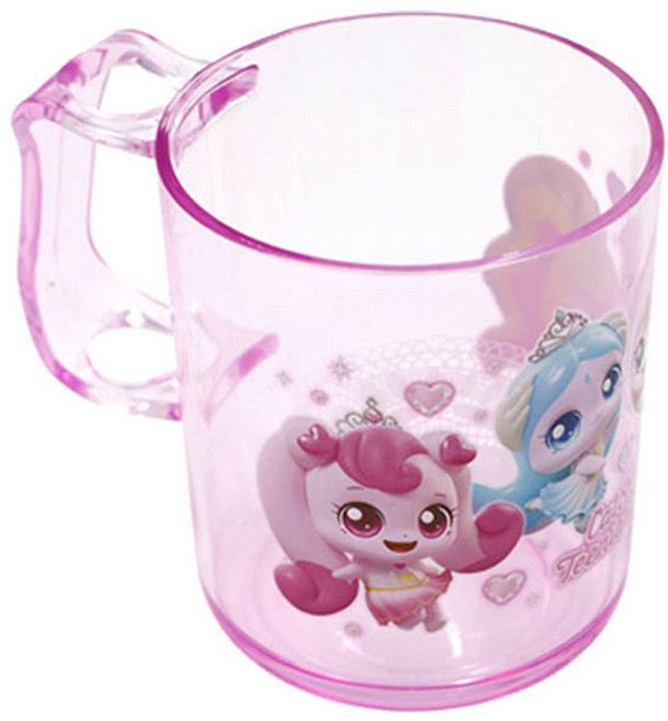 프린세스 캐치티니핑 준비물컵 양치컵 머그컵 물컵 아기 애기 컵, 핑크, 1개, 320ml