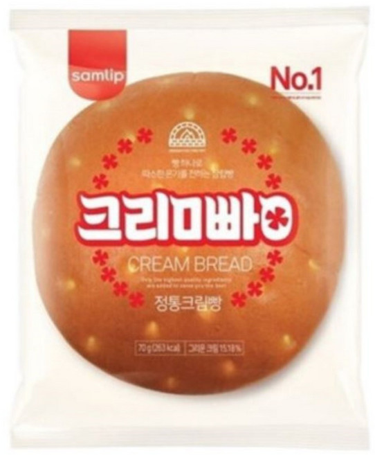 삼립 정통 크림빵, 75g, 10개