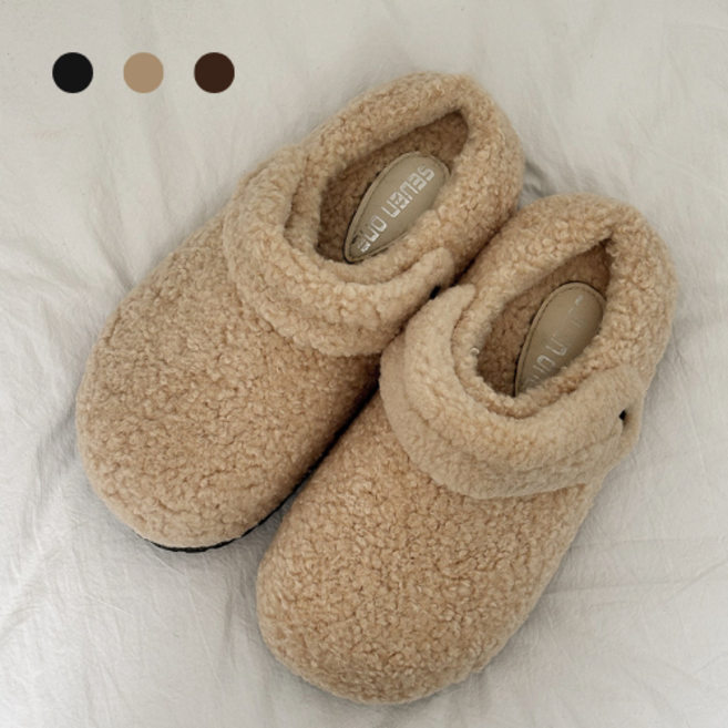 페조 여성 뽀글이 블로퍼 양털 슬리퍼 겨울 퍼안감 실내외 겸용 PZSL-VI-2096
