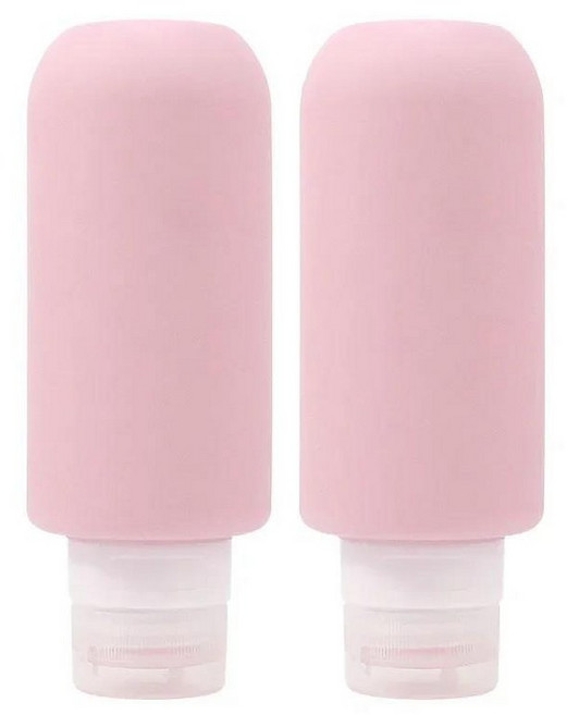 공병200ml 실리콘 병 리필 용 로션 샤워 젤 샴푸 컨테이너 빈 여행 액세서리 도매, 04 2Pcs Pink, 1개