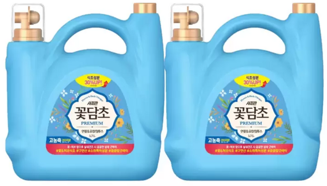 샤프란 꽃담초 연꽃향 5.7L 섬유유연제, 2개