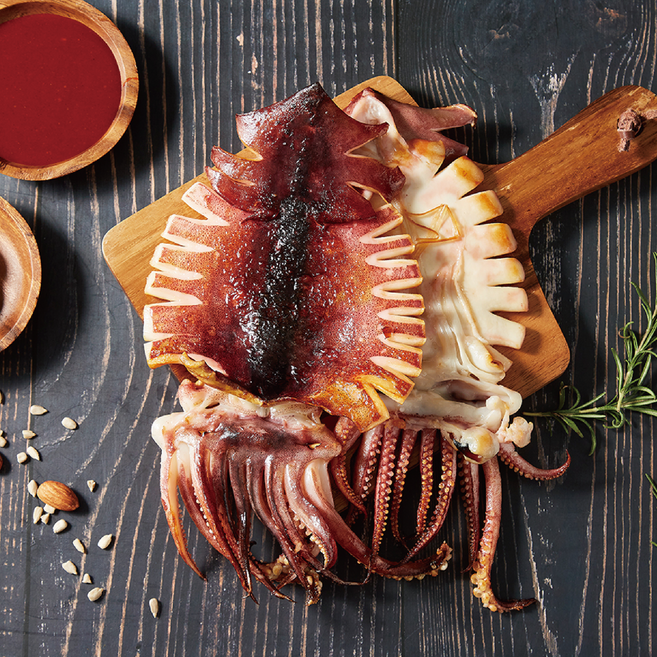 [지구식탁] 포항 구룡포 반건조 오징어, 1세트, 1.1kg