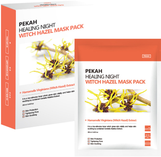 PEKAH 힐링 나이트 위치하젤 마스크 팩 5개입, 5개