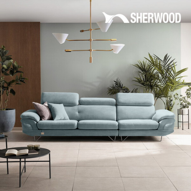 [쉐우드가구] 소나 4인용 러브루 하이엔드 패브릭 기능성 소파, 색상:프리지아 / 형태:카우치 좌형