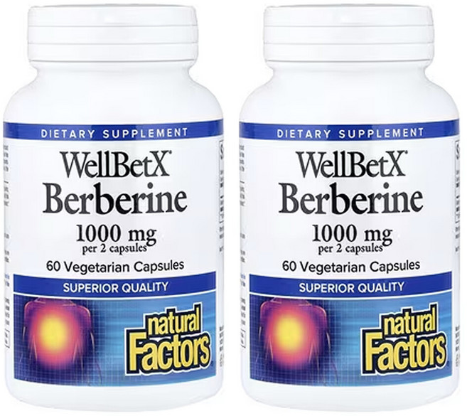네츄럴펙터스 베르베린 WellBetX 500mg 베지캡슐 60정 2개, NFS03544-2