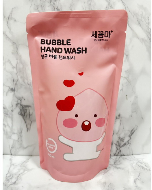 온더바디 세꼼마 항균 버블 핸드워시 시트러스향 리틀어피치 리필, 400ml, 1개