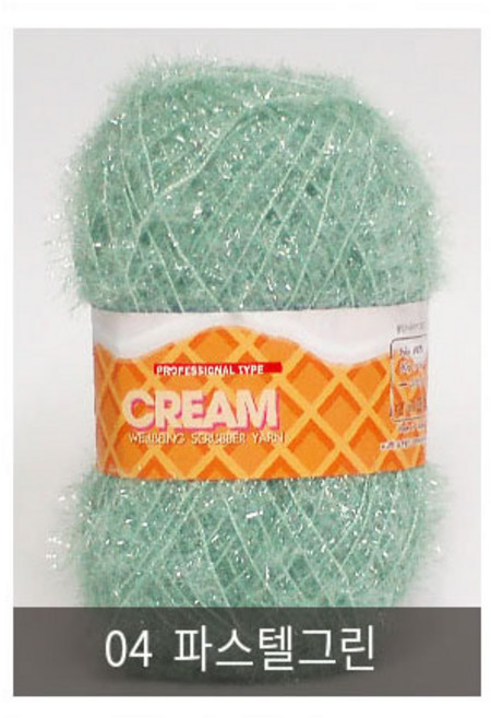 [니터스] 크림수세미(Cream_80g), 04 파스텔그린, 1개