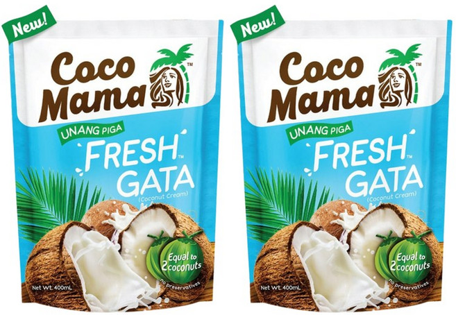 필리핀 코코 마마 코코넛 크림 Coco Mama Fresh Gata Coconut Cream 400ml x 2, 2개