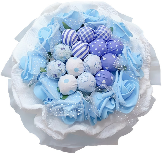 스마일컴퍼니 캔디로즈 사탕부케 꽃다발, 블루