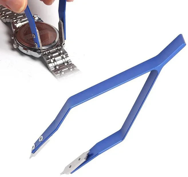 Y형 시계줄 핀셋 전문 정밀 스프링바 제거 도구 (시계 보석 팔찌 수리 도구), 03 Blue