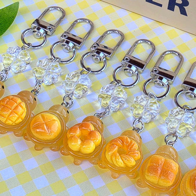 바닐라제이 빵부기 행운 배달 빵 모양 5종 키링 열쇠고리 에어팟 핸드폰고리, 1개, 5종 꼬부기 키링