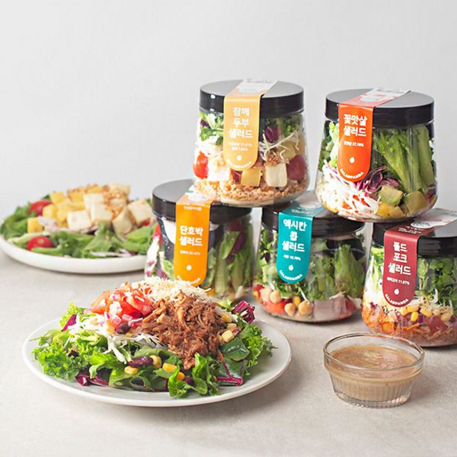 세끼판다 샐러드 185g X 6팩 패키지 / 운동 도시락, 샐러드 6팩 패키지 02