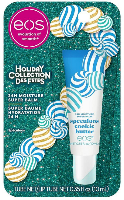 Eos 홀리데이 24H 모이스처 슈퍼 밤 Speculoos 쿠키 버터 립 트리트먼트 스타킹 스터퍼 마, Eos 홀리데이 24H 모이스처 슈퍼 밤 Speculo