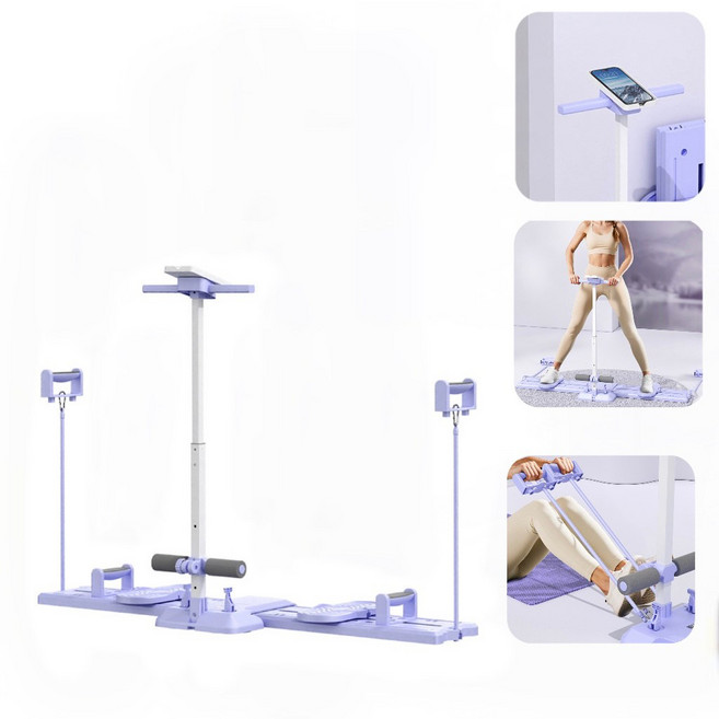 Equator 접이식 하체 허벅지 내전근 힙업 케겔 스키머신 엉덩이 운동기구 무소음, 퍼플