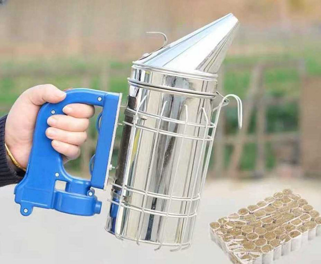 양봉훈연기 전기 진드기 퇴치기 말벌 스모그 연막기 전기 스텐 연기분무기, 전기 스텐 연기분무기(+연막탄 108개)