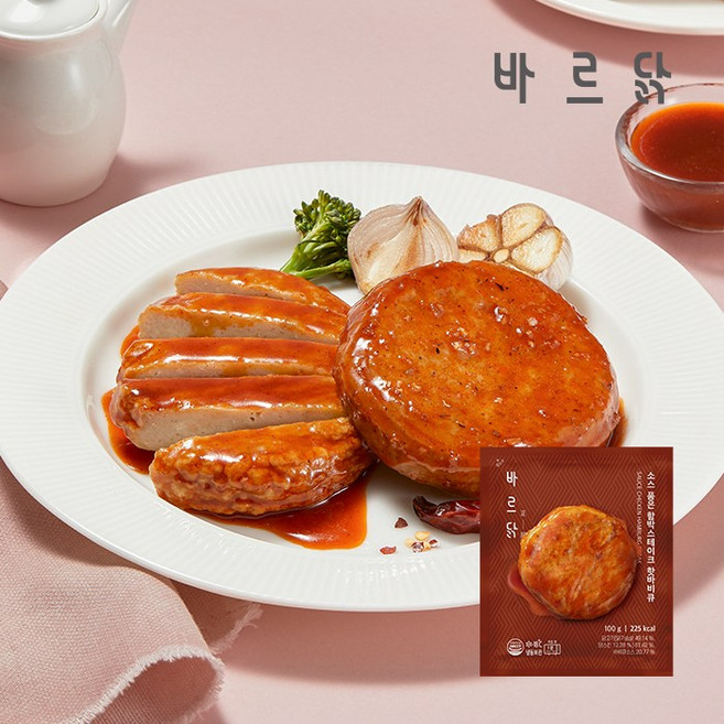 바르닭 소스품은 함박스테이크 핫바비큐, 1개, 100g