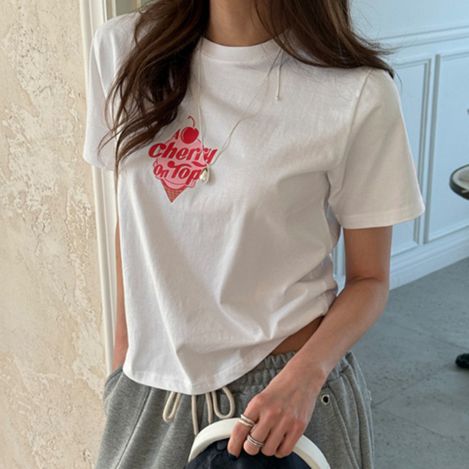 [난닝구]바벨코 나염크롭반팔티