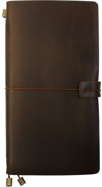 싸이소 천연가죽 트래블러스 노트 다이어리 21x11cm 다크브라운 다꾸 만년 빈티지