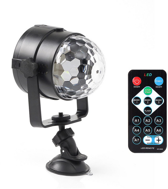 렛츠파티 USB 리모컨 사운드인식 미러볼 조명 노래방, 상세페이지 참조, 기본1