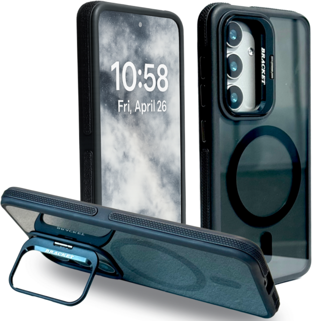 폰디 갤럭시 2배자력 맥세이프 반투명 케이스 거치대형