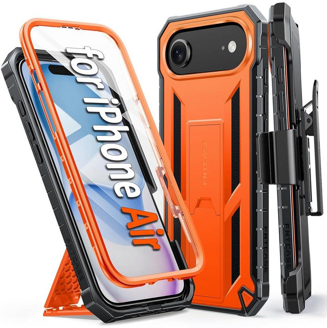FNTCASE 아이폰 17e 폰 케이스: 아이폰 16e 케이스 군용 등급 견고한 케이스 킥스탠드 및 홀스터 포함 | 충격 방지 TPU 보호 범퍼 매트 텍스처 디자인 | 튼튼한