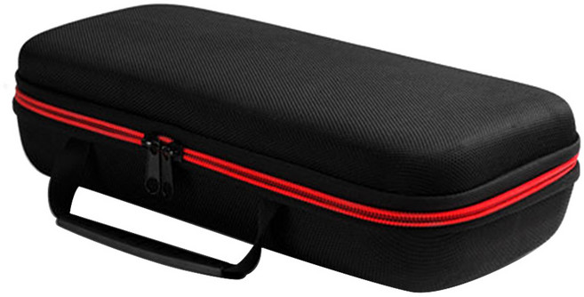 휴대용 마이크 휴대용 가방 정리용 마이크 액세서리 여행용 가방 내부 공간이 별도인 경량 수납 케이스, 블랙 1 건