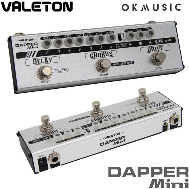 베일톤 Valeton Dapper Mini MES-1 멀티이펙터 (어댑터 미포함), *, *