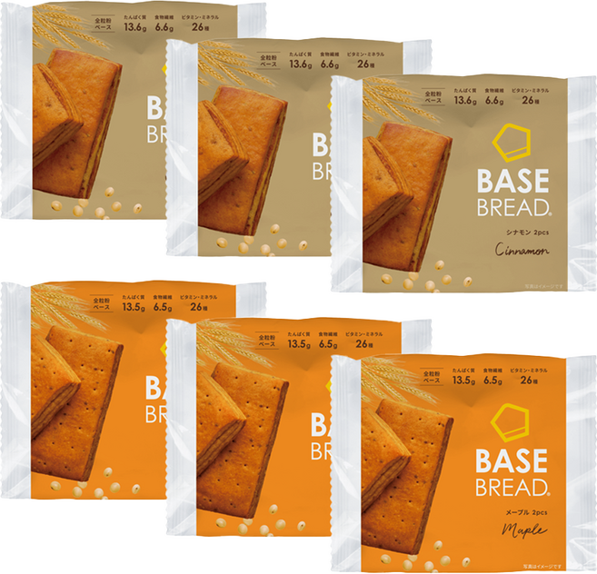 베이스푸드 베이스 브레드 시나몬 2개입 + 메이플 2개입, 3세트