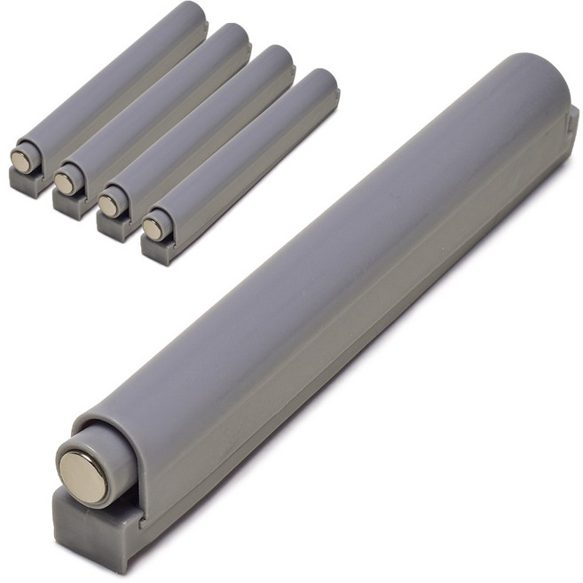 두일기업 원터치 푸쉬자석 파워빠찌링 일자형 그레이 5개