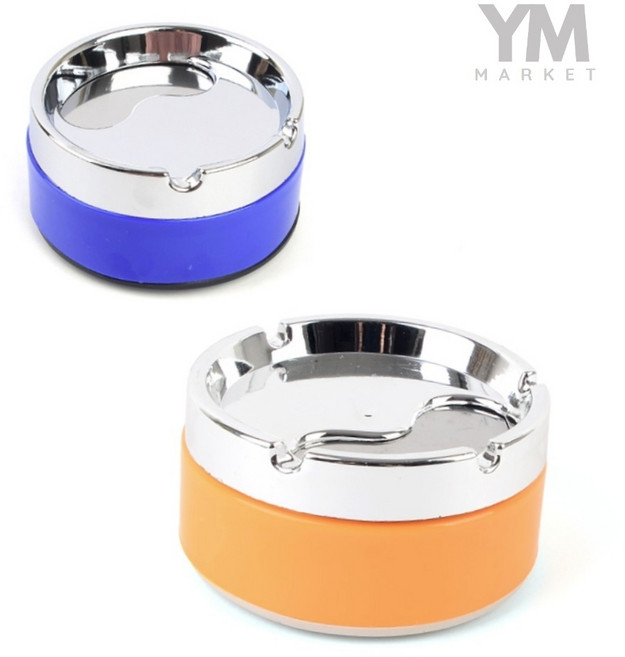 YM 회전뚜껑 재털이 가정용담배재떨이, 소, 1개, 랜덤