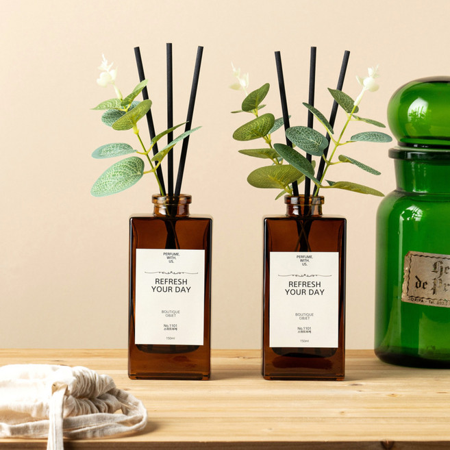 부티크 오브제 홈 디퓨저 실내용 조화 방향제, No.1104 샤인머스켓, 150ml, 2개