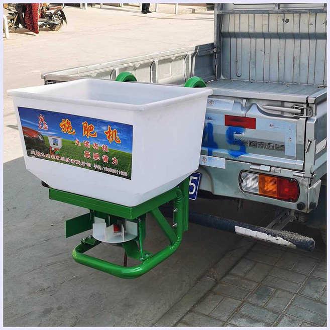 자동 비료살포기 트렉터용 경운 작업 퇴비 동시가능 염화칼슘 충전식 충전 배낭형 효율적비료, 12V-24V 3륜 후방 장착형 전동, 1개