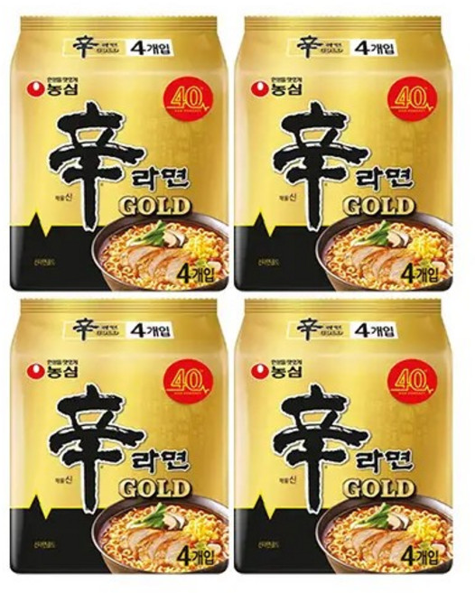 농심 신라면골드 125g 4입 4개